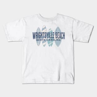 Wrightsville Beach, NC Summertime Vacationing Surfing Kids T-Shirt